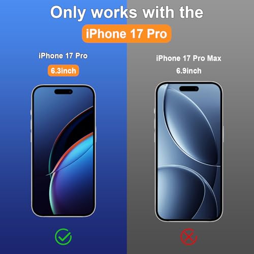 2 Pack for iPhone 17 Pro 6.3" Matte Privacy Screen Protector Anti-glare Anti-spy Tempered Glass Film Anti-fingerprint Easy Installation - size: iPhone 17 Pro