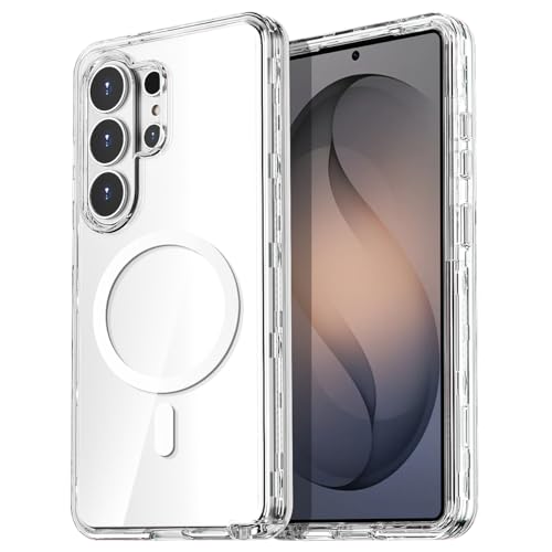 AICase for Samsung Galaxy S26 Ultra Case Clear[Compatible with MagSafe] Heavy Duty Drop Protection Full Body Rugged Shockproof/Dust Proof 3-Layer Military Protective Tough Durable Cover for S26 Ultra - color: Clear with Magsafe, size: Samsung Galaxy S26 U