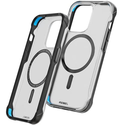 REBEL Clear Case for iPhone 14 Pro [Frosted Series Gen-4] Strong MagSafe Compatible, Translucent, Matte Texture, Protective Shockproof Bumpers, Metal Buttons, 6.1 Inch Phone Cover 2023 (Frosted Black) - color: Frosted Black, size: iPhone 14 Pro