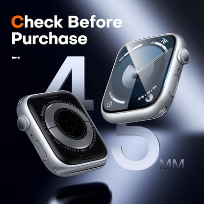 LK LϟK [8 pack] for Apple Watch Series 9/8/7 Screen Protector 45mm - size: Series 9/8/7 45mm Protector