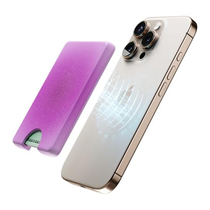 Casely MagWallet | Aura | Violet Soul | Purple | Slim Wallet Card Holder | Compatible with MagSafe | Soft-Touch Hard Silicone | Holds Up to 3 Cards - color: Aura | Violet Soul | Purple