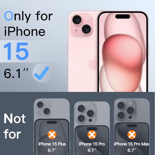 JETech 360° Privacy Screen Protector for iPhone 15, 2-Pack - size: iPhone 15