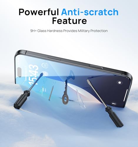BXYJY for iPhone 16 Pro Max Screen Protector (2 Pack), Installation Frame - size: iPhone 16 Pro Max, 6.9"