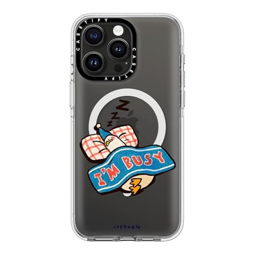 CASETiFY for iPhone 15 Pro Max Case - Impact Clear Compatible with MagSafe | Not Yellowing | 6.6 ft. 3X Military Grade Drop Protection | I'm so busy | Clear - color: I'm so busy, size: Iphone 15 Pro Max (6.7")
