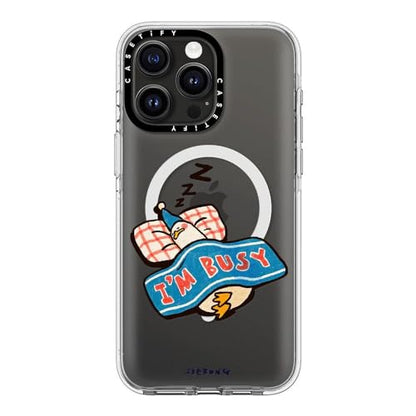 CASETiFY for iPhone 15 Pro Max Case - Impact Clear Compatible with MagSafe | Not Yellowing | 6.6 ft. 3X Military Grade Drop Protection | I'm so busy | Clear - color: I'm so busy, size: Iphone 15 Pro Max (6.7")