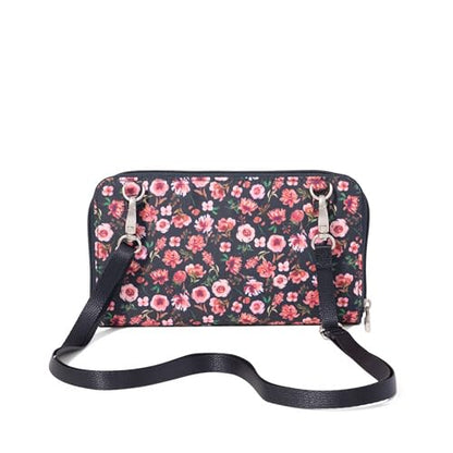Baggallini Rfid Phone Wallet Crossbody - color: Autumn Peony