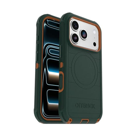 OtterBox iPhone 17 Pro Defender Pro Series Case - Green Intrigue | Tough, Rugged & Durable iPhone Case, Snaps on MagSafe, Multi-Layer, Impact Absorbing iPhone Case - color: Green Intrigue, style: iPhone 17 Pro