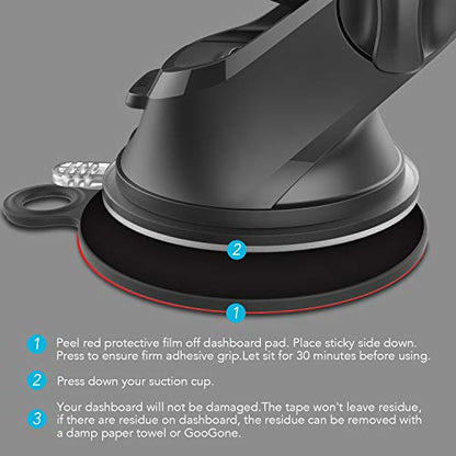 OQTIQ Replacement Suction Cup Mount for 17.2mm Ball Joint, with Pad Disc