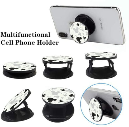3 Pack/Multifunction Cell Phone Stand Holder and Grip White Cute Foldable Phone Kickstand Mount Compatible for Smartphones