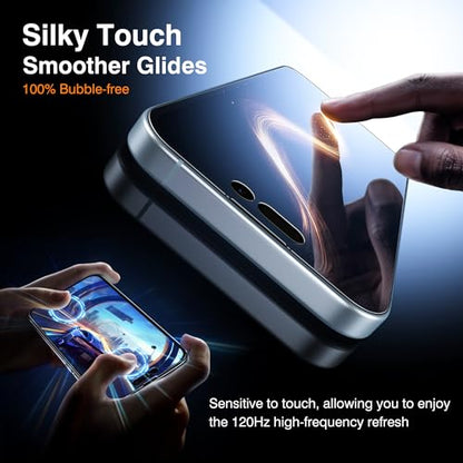 EZ-GLAZ-4+2 Pack for iPhone 15 Privacy Screen Protector (6.1") - size: iPhone 15