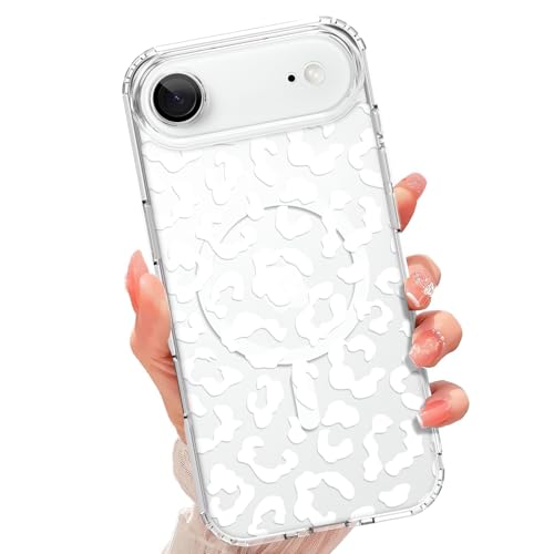 tharlet Magnetic for iPhone Air Case, Compatible with MagSafe | Anti Yellowing, Cute Cheetah Print Design Women Girls, Slim Shockproof TPU Cover for iPhone 17 (Clear) - color: Cheetah Print, size: iPhone Air