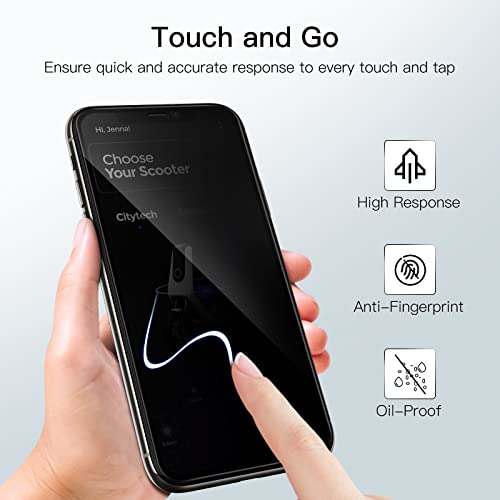 JETech Privacy Screen Protector for iPhone 11 Pro/Xs/X, 2-Pack - size: iPhone 11 Pro/X/XS