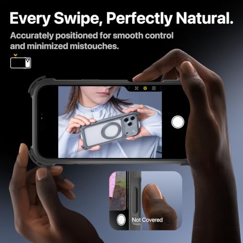 MAGEASY Odyssey Ultra MagSafe 360° Magnetic Stand iPhone 18 Pro & 17 Pro Crossbody Case with Strap for Men, 25ft Shockproof TPU + Aluminum Frame, Interchangeable Lanyard Eyelets (Midnight w/Kickstand) - color: Midnight w/ Kickstand, size: iPhone 18 Pro