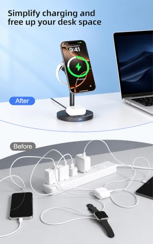 Qi2.2 25W 3 in 1 Magnetic Wireless Charging Station with TEC Active Cooling
