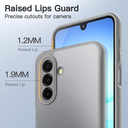 JETech Matte Case for Samsung Galaxy A17, Grey | Military-Grade Protection, Frosted Matte Back, Anti-Fingerprint Finish, Shockproof Design - color: Grey