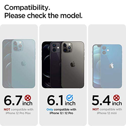 Spigen GlasTR EZ FIT Screen Protector for iPhone 12/12 Pro (6.1 inch) - size: iPhone 12 Pro / iPhone 12