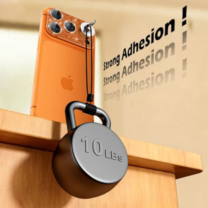 imluckies Compatible with iPhone 17 Pro Camera Lens Protector Bling, Ultra HD Tempered Glass Shiny Diamond Camera Plate Sparkle Screen Protection, 9H Anti-Scratch & Easy Install, Glitter Orange - size: 17pro 6.3" Glitter Orange