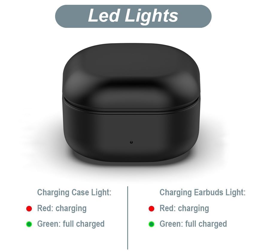 Charging Case for Galaxy Buds FE, Replacement Charger Battery Case 600mAh for Samsung Galaxy Buds FE (Black) - color: Black