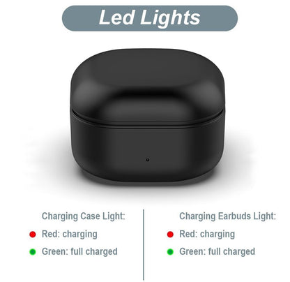 Charging Case for Galaxy Buds FE, Replacement Charger Battery Case 600mAh for Samsung Galaxy Buds FE (Black) - color: Black