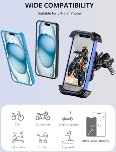 Kewig Motorcycle Fork Stem Phone Mount with Vibration Dampener