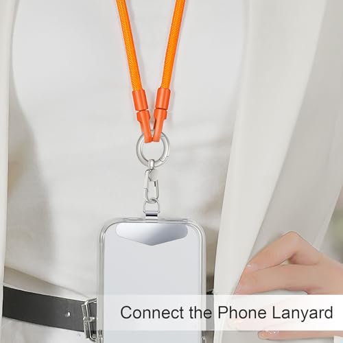 TENOC Metal Phone Tether with Spring Ring, Silver - color: Sliver