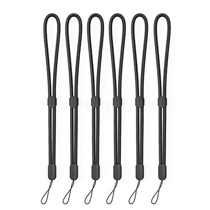 Avorast 6 Pack Cell Phone Camera Wrist Straps, Wrist Lanyards - color: Black