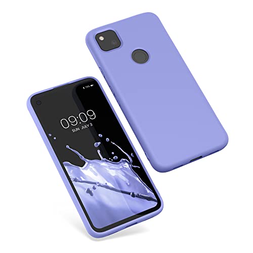 kwmobile Case Compatible with Google Pixel 4a Case - Slim Protective TPU Silicone Phone Cover - Light Lavender - color: light lavender