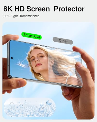 SMARTDEVIL Tempered Glass for Samsung Galaxy S25 Ultra Screen Protector [3 Pack],Fingerprint Unlock Compatible, HD Anti-Glare, 9H Scratch Resistant, Fast & Easy, SmartPull Box Bubble-Free Install - size: S25 Ultra 6.9 inches