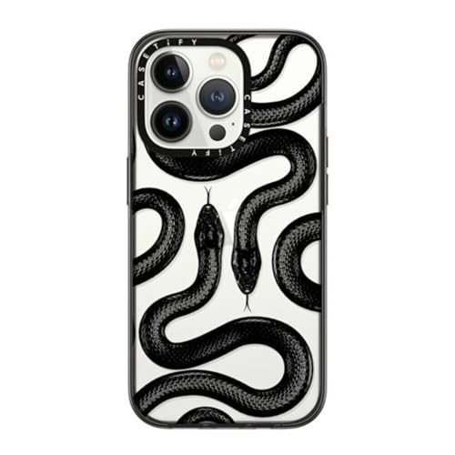 CASETiFY for iPhone 14 Pro Case - Compact | Lightweight | 4ft. 2x Military Grade Drop Protection | Black Kingsnake | Black - color: Black Kingsnake, size: Iphone 14 Pro (6.1")