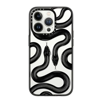 CASETiFY for iPhone 14 Pro Case - Compact | Lightweight | 4ft. 2x Military Grade Drop Protection | Black Kingsnake | Black - color: Black Kingsnake, size: Iphone 14 Pro (6.1")
