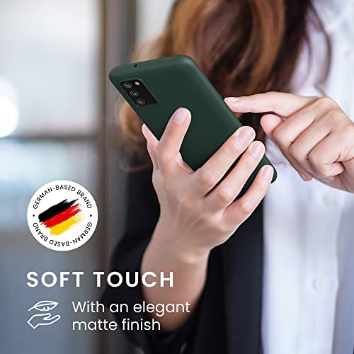 kwmobile Case Compatible with Samsung Galaxy A03s Case - Soft Slim Protective TPU Silicone Cover - Moss Green - color: moss green