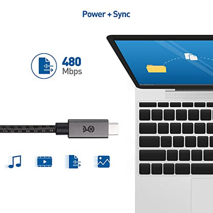 Cable Matters Braided Long USB C Cable, Up to 100W Charging, 10ft, Gary