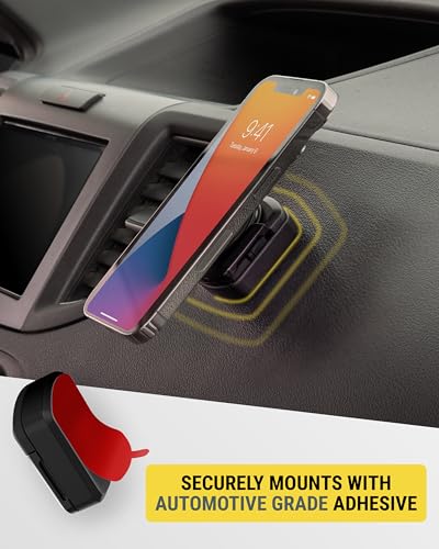 Scosche MMPFM-SP MagicMount Pop Surface Magnetic Car Mount for Collapsible Phone Grip/Socket, Universal Cell Phone Holder for Car Dashboard and Flat Surfaces for iPhone, iPad, Smartphones, and Tablets - style: 3M Adhesive Flush