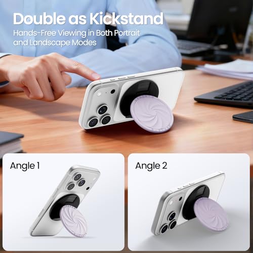 ORNARTO Vortuxe for MagSafe Phone Grip with Kickstand, Purple - color: Purple