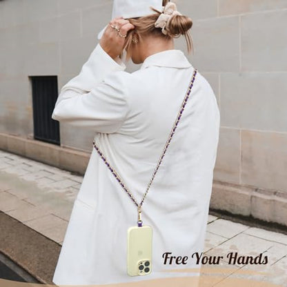 TiMOVO Phone Lanyard Metal Chain Crossbody, Dark Purple - color: Dark Purple, size: Standard