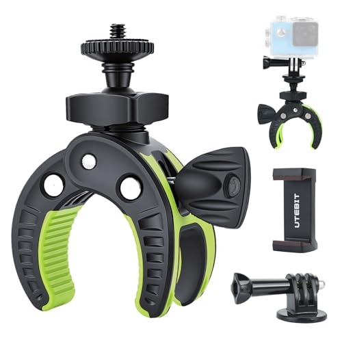 UTEBIT Super Clamp Camera Mount Kit for Gopro, with 1/4'' Screw Head - color: Black + Green