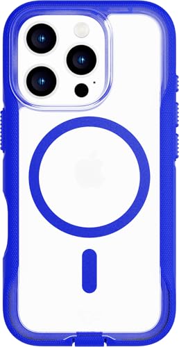 Tech21 EvoPro for iPhone 16 Pro Compatible with MagSafe - Impact Protection Case 21x Military Standard Tested - in Clear/Blue - color: Clear/Blue, size: iPhone 16 Pro