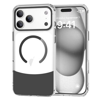 Magnetic Case for iPhone 17 Pro, Crystal Clear, [Compatible with Magsafe][Military Grade Drop Protection] Anti-Yellowing Slim Shockproof Transparent Protective Phone Cover, Black - color: Black, size: iPhone 17 Pro