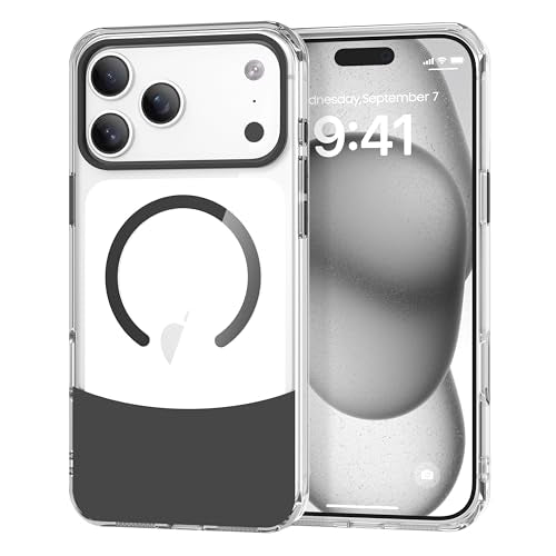 Magnetic Case for iPhone 17 Pro, Crystal Clear, [Compatible with Magsafe][Military Grade Drop Protection] Anti-Yellowing Slim Shockproof Transparent Protective Phone Cover, Black - color: Black, size: iPhone 17 Pro