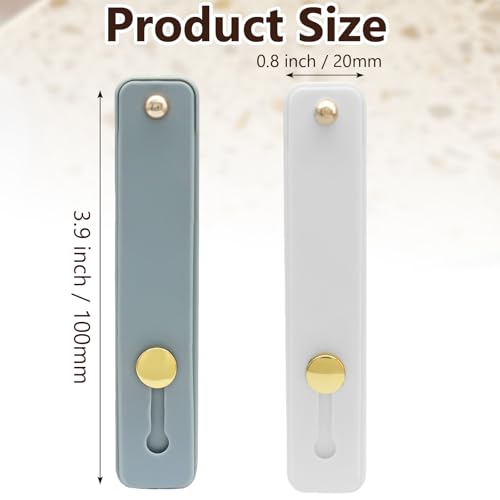 2 Pack 3.9 Inch Phone Loop Finger Holder (Grey & White) - color: Grey & White