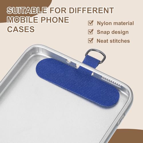 uxcell 12pcs Phone Tether Tab, Universal Phone Lanyard Patch T Shape Cell Phones Strap Replacement Part for Most Smartphone Cases, Dark Blue - color: Dark Blue
