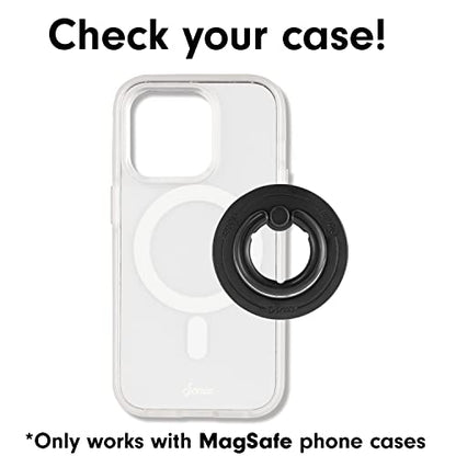 Sonix Magnetic Phone Grip and Phone Ring Holder - Compatible with MagSafe - Rotatable Kickstand and Phone Holder for iPhone 16, 15, 14, 13, 12 Series - Matte Black - color: Black