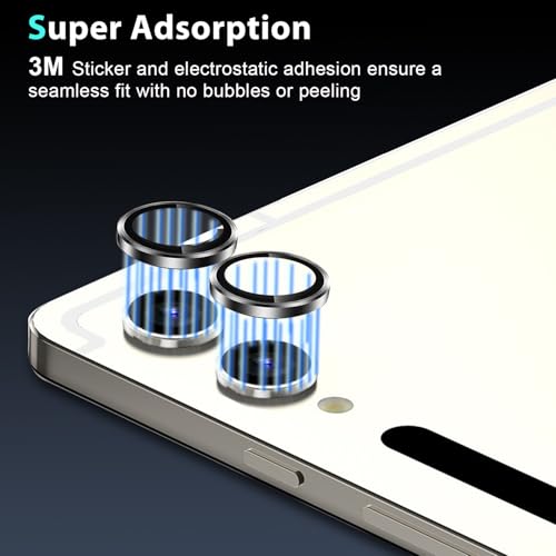 Zeking 2 Set for Samsung Galaxy Tab S10 Plus Camera Lens Protector - color: Black