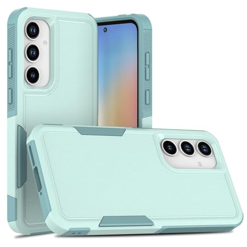 MDCN for Galaxy A35 5G Case: Dual Layer Protective Heavy Duty Cell Phone Cover Shockproof Rugged with Screen Protector - Military Protection Bumper Tough - Galaxy A35 5G 2024, Green - color: Mint Green (PC) + Mint Green (TPU)