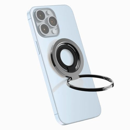 [Silicone Ring] 2025 Unrivaled Stability for MagSafe Phone Grip, Magnetic Phone Ring Holder, Compatible with MagSafe Kickstand Magnetic for iPhone 16 15 14 13 12 Pro Max Plus&Android (Gray)