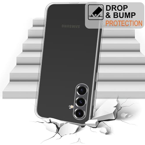 TENOC Phone Case for Samsung Galaxy S24 FE, Clear Case Shockproof Protective Bumper Slim Cover - color: Clear, size: S24 FE