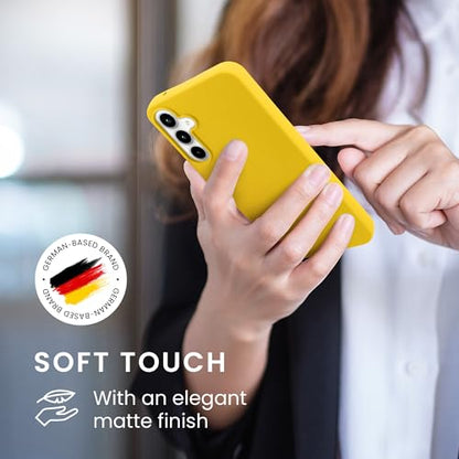 kwmobile Case Compatible with Samsung Galaxy A55 5G Case - Soft Slim Protective TPU Silicone Cover - Radiant Yellow - color: Radiant Yellow, size: Galaxy A55 5G