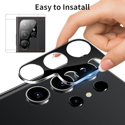 3 Pack Camera Lens Protector for Samsung Galaxy S25 Ultra, Tempered Glass Camera Protector Lens Cover, Ultra HD, 9H Hardness, Anti-Scratch, Case Friendly, Easy to Install [No Affect on Night Shots] - size: for Samsung Galaxy S25 Ultra