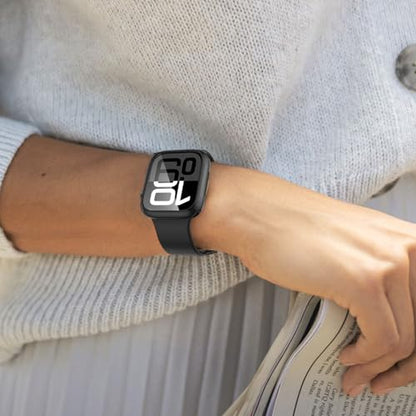 [2 Pack] Bumper Case for Apple Watch Series 11/10 42mm, Black - color: Black+Black, size: 42 mm Series 11/10