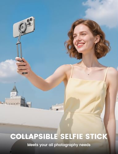 Lamicall for MagSafe Tripod Stand Ultra-Compact with 1/4" Screw, Arca, Hook - color: NEW Upgraded - Grey